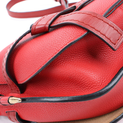 LOEWE Soft Grain Calfskin Mini Gate Crossbody Bag Scarlet Red Burnt Red