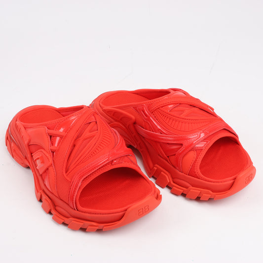 Balenciaga Stoff x Gummisandalen in Rot 618083, Größe 39 EU