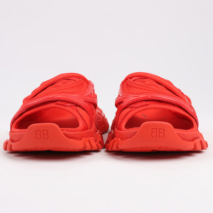 Balenciaga Stoff x Gummisandalen in Rot 618083, Größe 39 EU