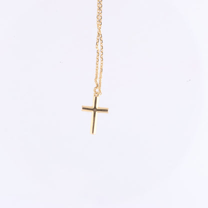 Cartier Cross Pink sapphire Necklace 750(YG) 2.9g