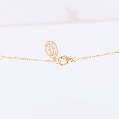 Cartier Cross Pink sapphire Necklace 750(YG) 2.9g
