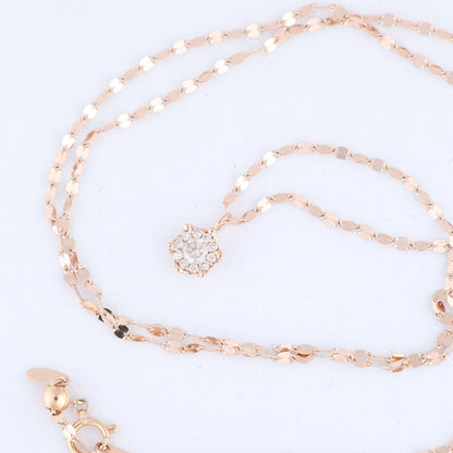 Gold (18k) chain and pendant set with 11 natural diamonds