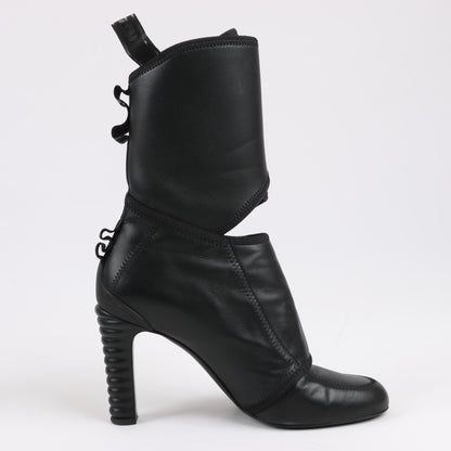 Fendi Lederstiefeletten in Schwarz, Größe 38 EU