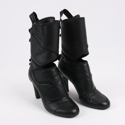 Fendi Lederstiefeletten in Schwarz, Größe 38 EU