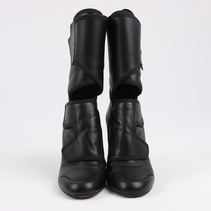 Fendi Lederstiefeletten in Schwarz, Größe 38 EU