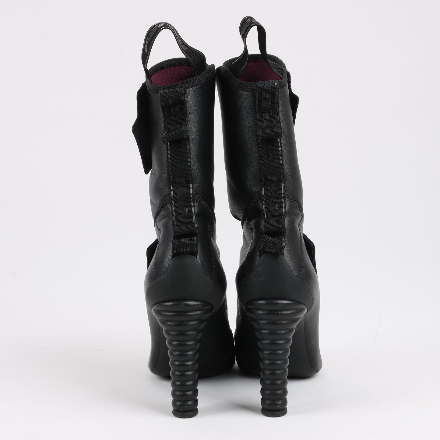 Fendi Lederstiefeletten in Schwarz, Größe 38 EU