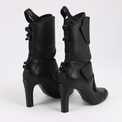Fendi Lederstiefeletten in Schwarz, Größe 38 EU