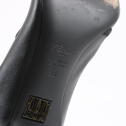 Fendi Lederstiefeletten in Schwarz, Größe 38 EU