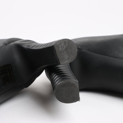 Fendi Lederstiefeletten in Schwarz, Größe 38 EU