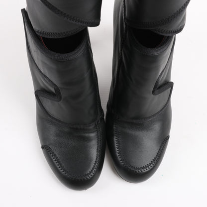 Fendi Lederstiefeletten in Schwarz, Größe 38 EU