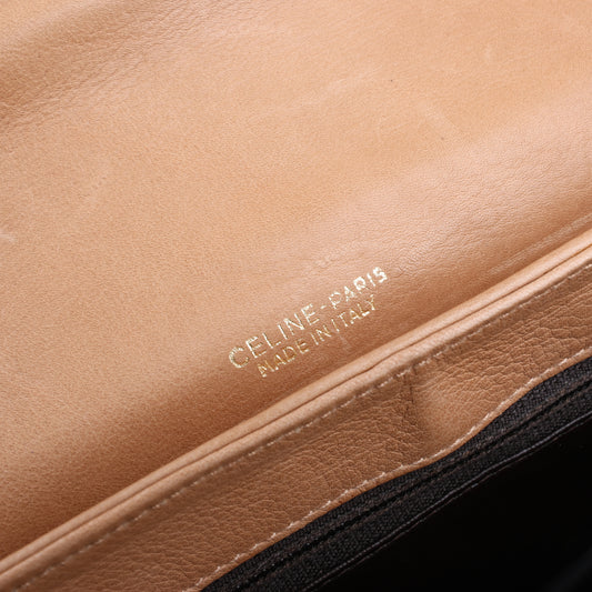 Celine Triomphe Quilted Leather Crossbody Bag in Camel