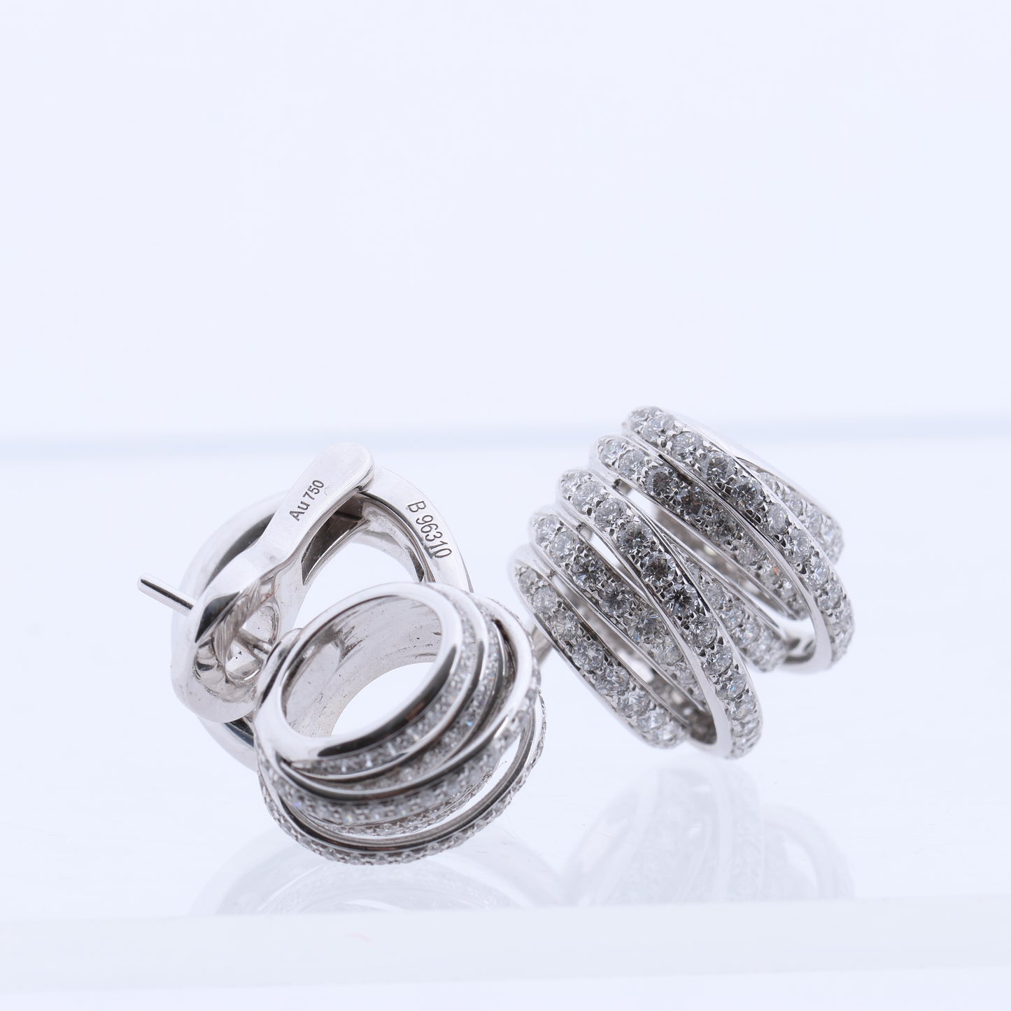 De Grisogono White Gold and Diamond Earrings