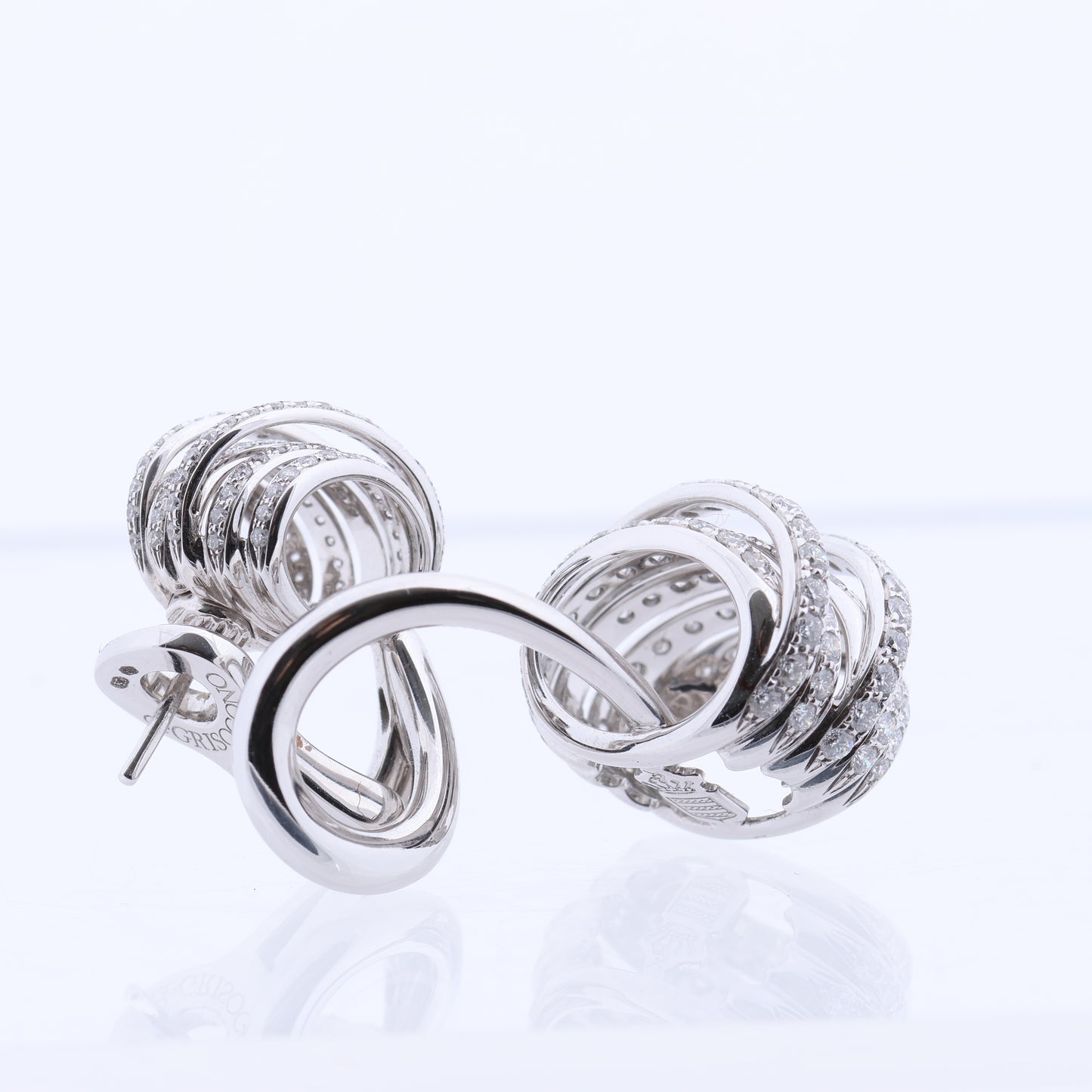 De Grisogono White Gold and Diamond Earrings