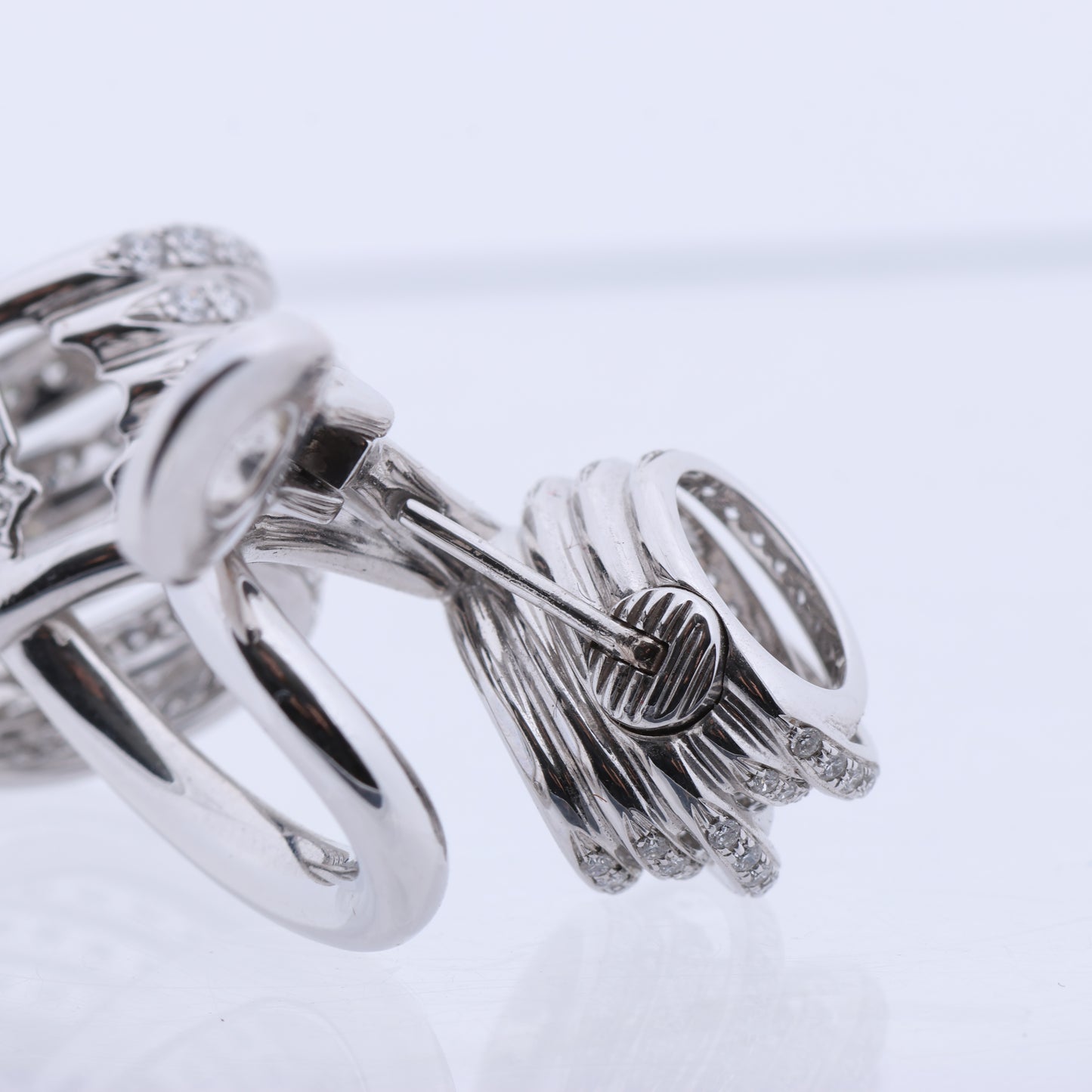 De Grisogono White Gold and Diamond Earrings
