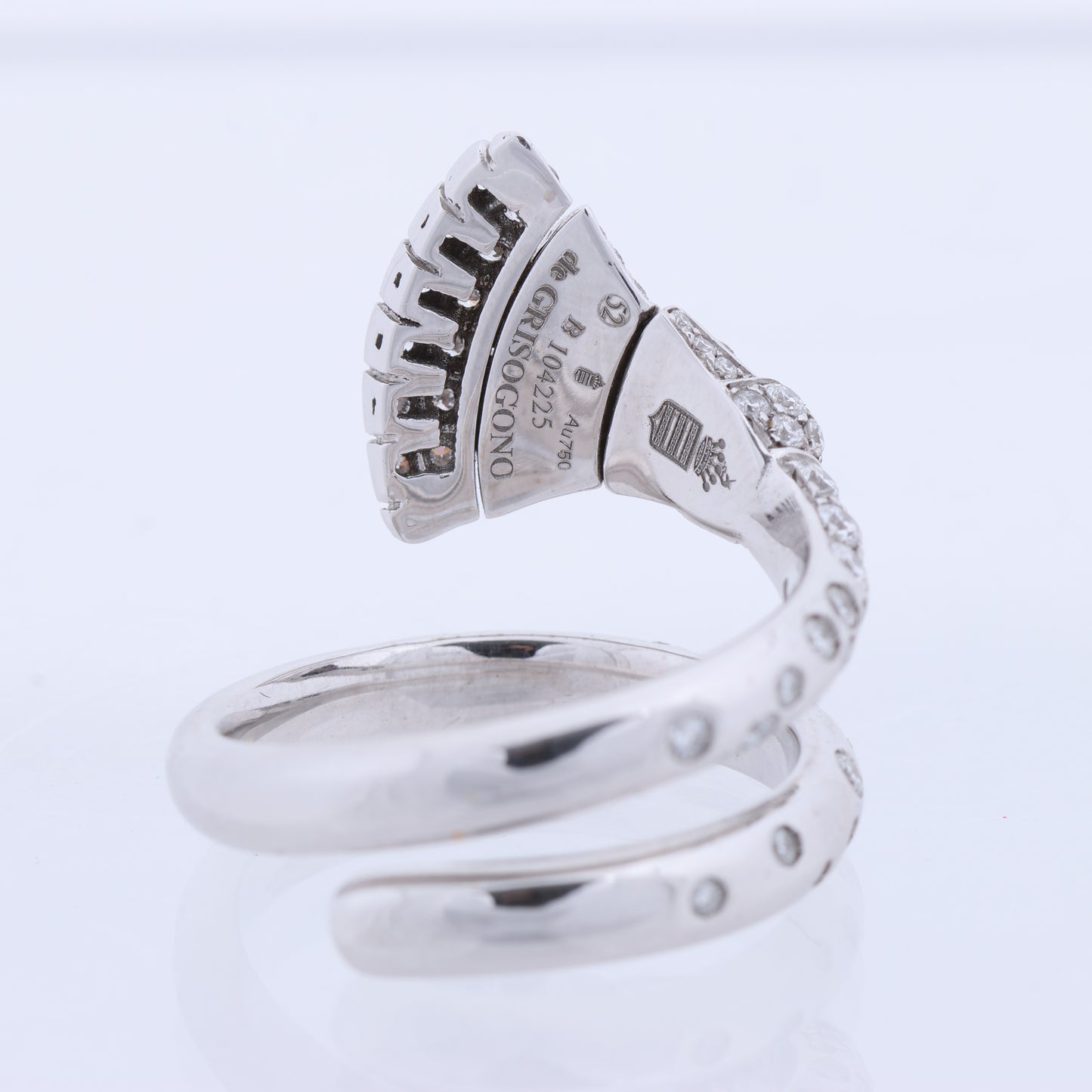 De Grisogono White Gold and Diamond Ring, Size 52