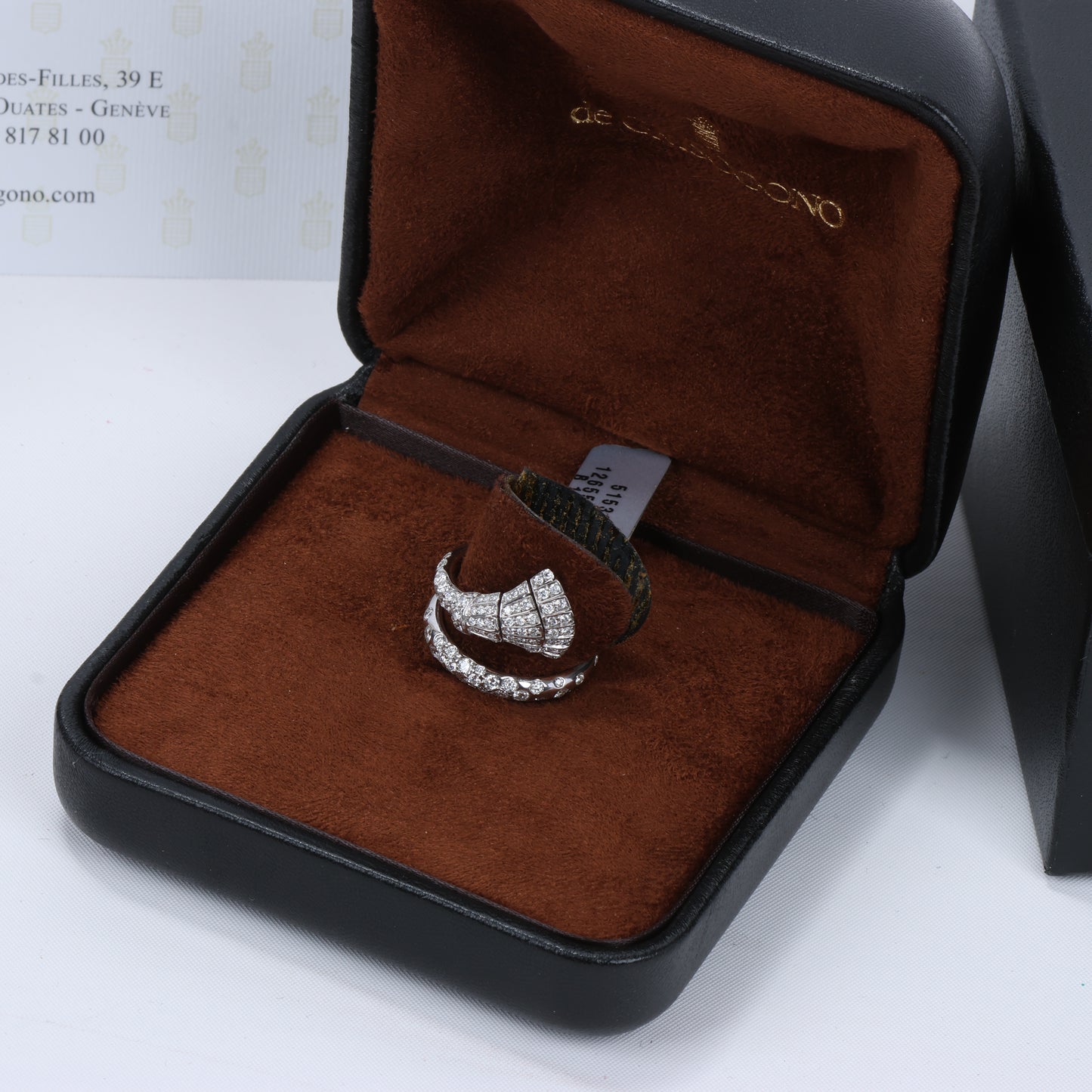 De Grisogono White Gold and Diamond Ring, Size 52