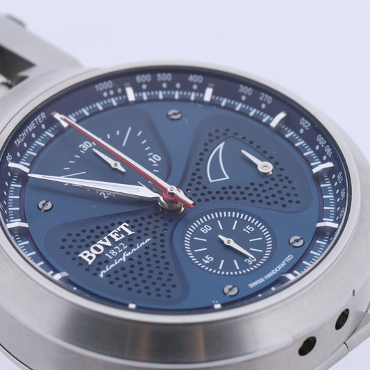 Bovet Sergio Split-Second Chronograph SS Navy Dial 45mm Watch SEPIN002