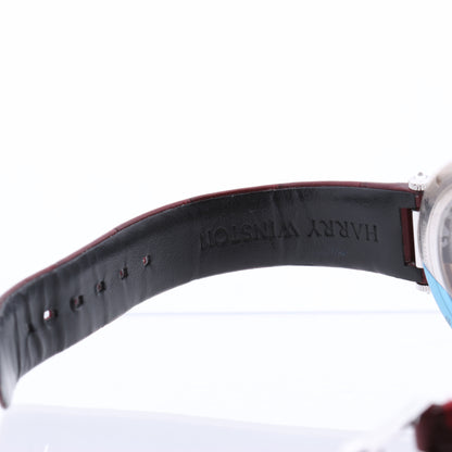 Harry Winston Premier Diamond Second PRNASS36WW001 Crocodile leather x WG AT MOP Dial 36mm Watch