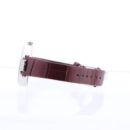 Harry Winston Premier Diamond Second PRNASS36WW001 Crocodile leather x WG AT MOP Dial 36mm Watch