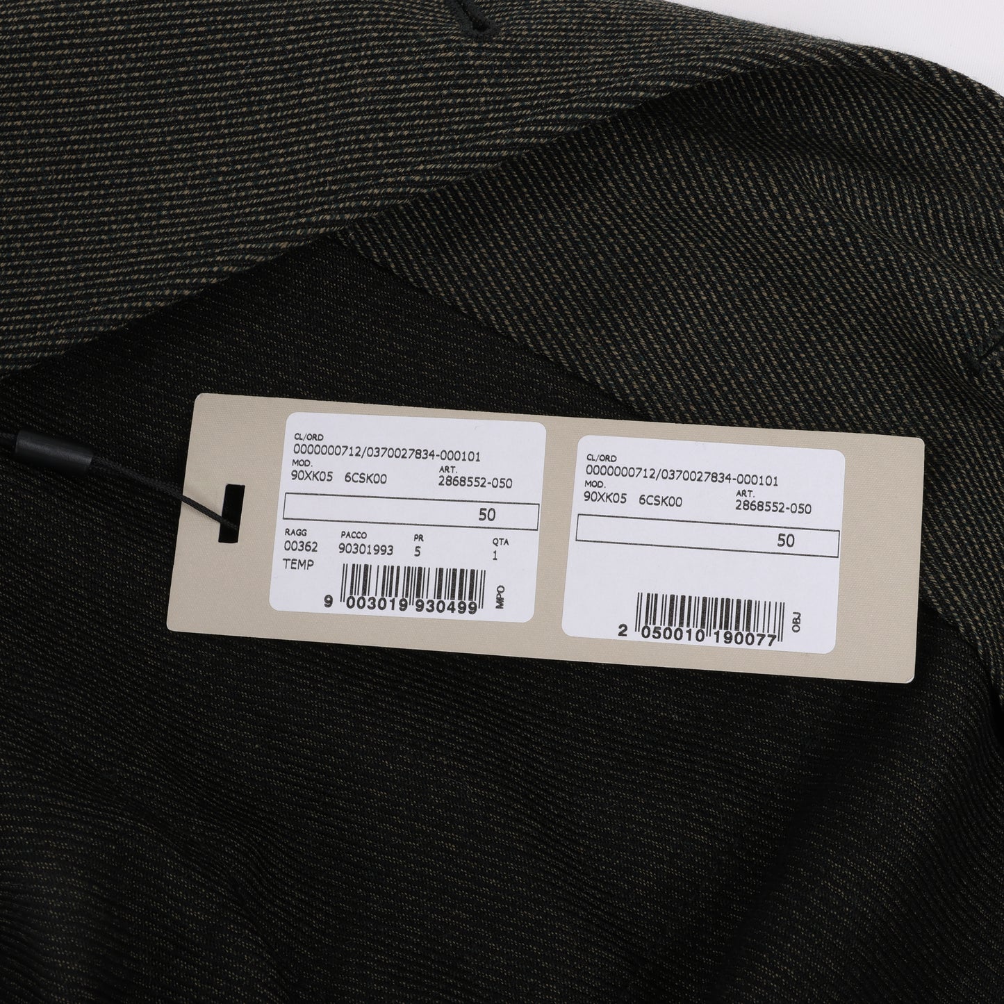 CC Collection Corneliani Wool Jacket with Removable Puffer Vest, Size 50