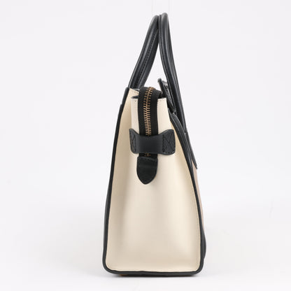 CELINE Luggage Micro Lederhandtasche dreifarbig in Beige