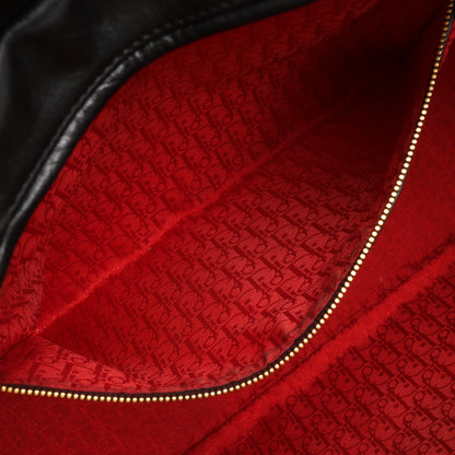 Christian Dior Lady Dior Große 2-Wege-Handtasche aus Cannage-Leder in Schwarz