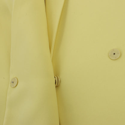 Alessandro Vigilante Yellow Blazer with Coordinating Bra Top, Size 44/40