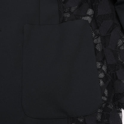 Maison Margiela Black Blazer with Lace Overlay, Size 40