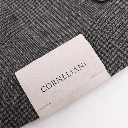CORNELIANI Glen Plaid Blazer and Trousers Set, Size 48