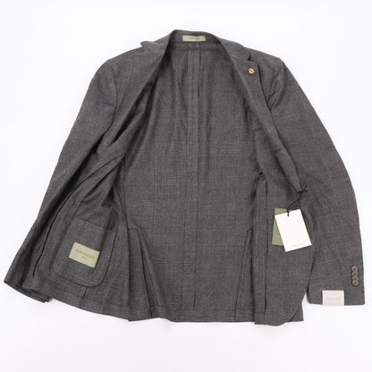CORNELIANI Glen Plaid Blazer and Trousers Set, Size 48