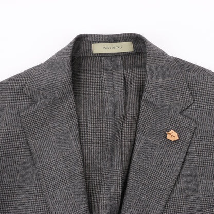 CORNELIANI Glen Plaid Blazer and Trousers Set, Size 48