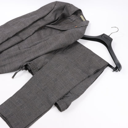 CORNELIANI Glen Plaid Blazer and Trousers Set, Size 48