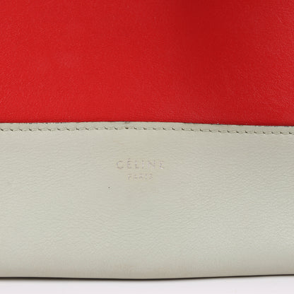 Celine Frame Leder-Umhängetasche in Grün x Rot