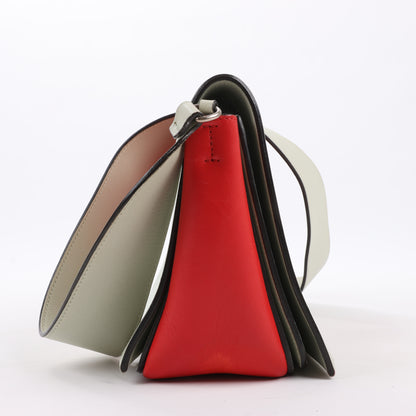 Celine Frame Leder-Umhängetasche in Grün x Rot