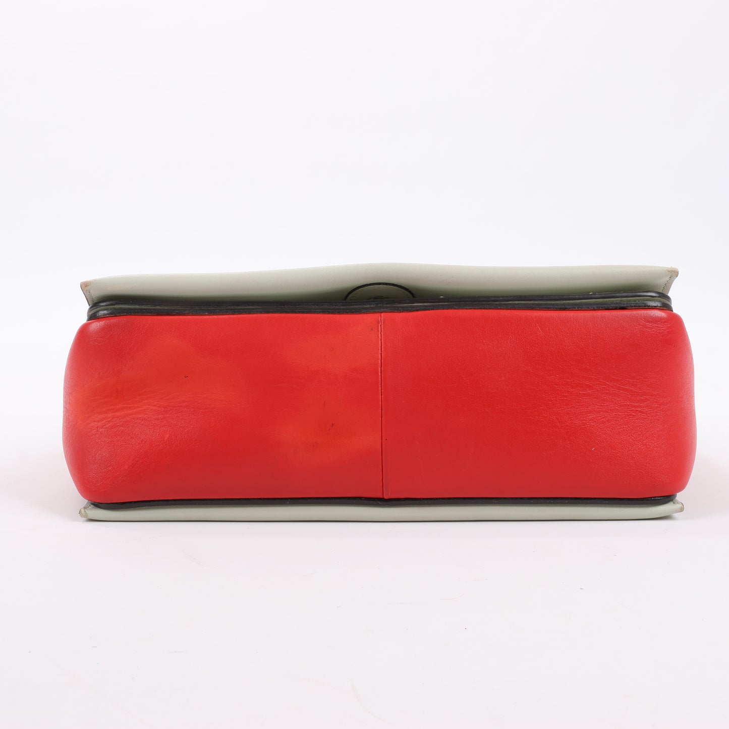 Celine Frame Leder-Umhängetasche in Grün x Rot