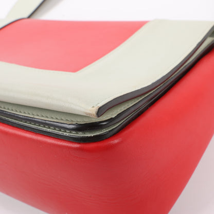 Celine Frame Leder-Umhängetasche in Grün x Rot