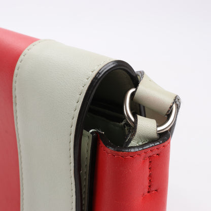 Celine Frame Leder-Umhängetasche in Grün x Rot