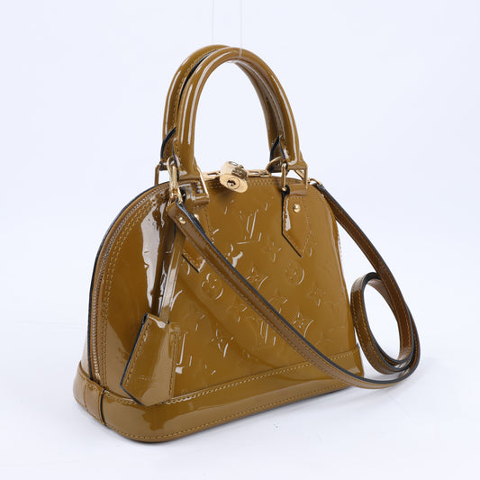Louis Vuitton Monogram Vernis Alma BB Handbag in Brown M91584