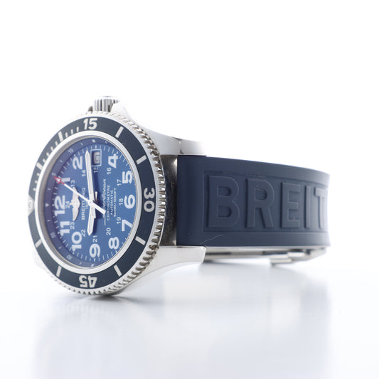 Breitling Superocean A17365 7017204 SS & Rubber AT Blue-Face Watch