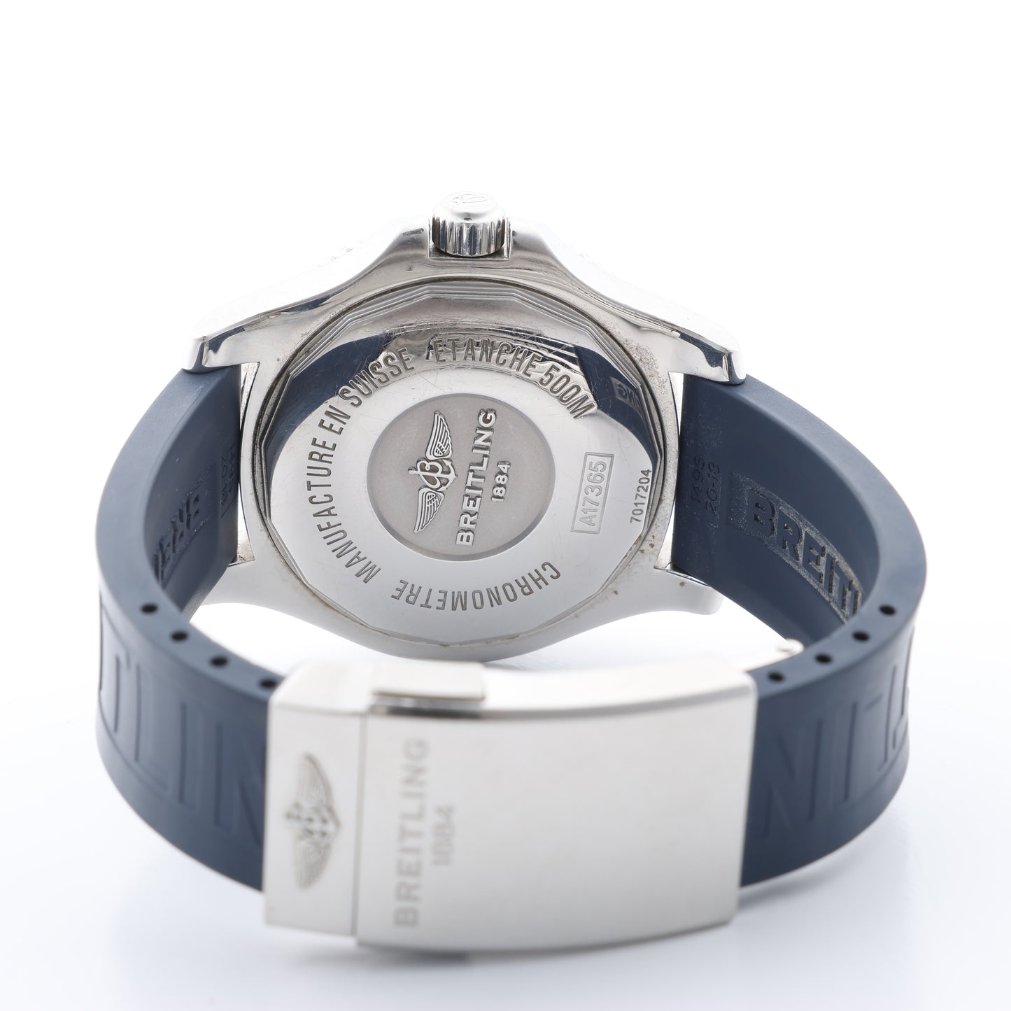 Breitling Superocean A17365 7017204 SS & Rubber AT Blue-Face Watch