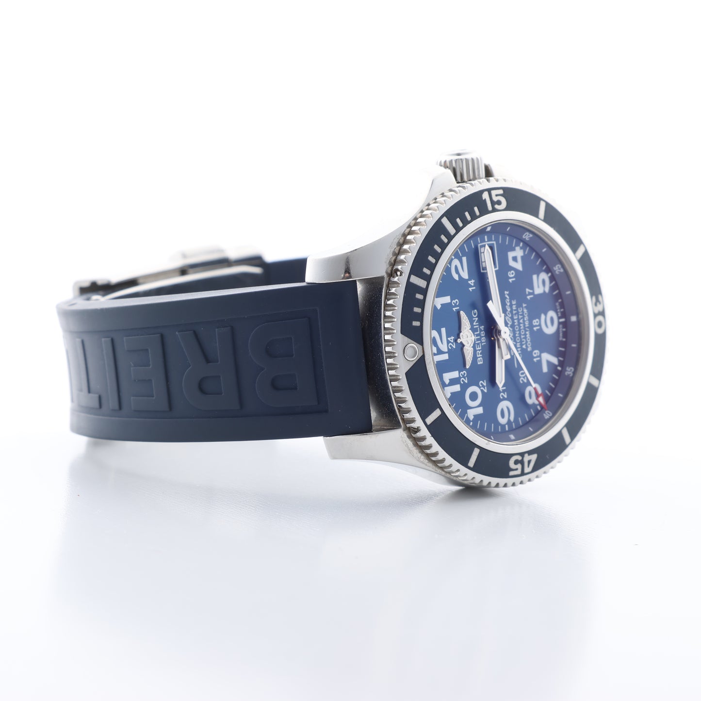 Breitling Superocean A17365 7017204 SS & Rubber AT Blue-Face Watch