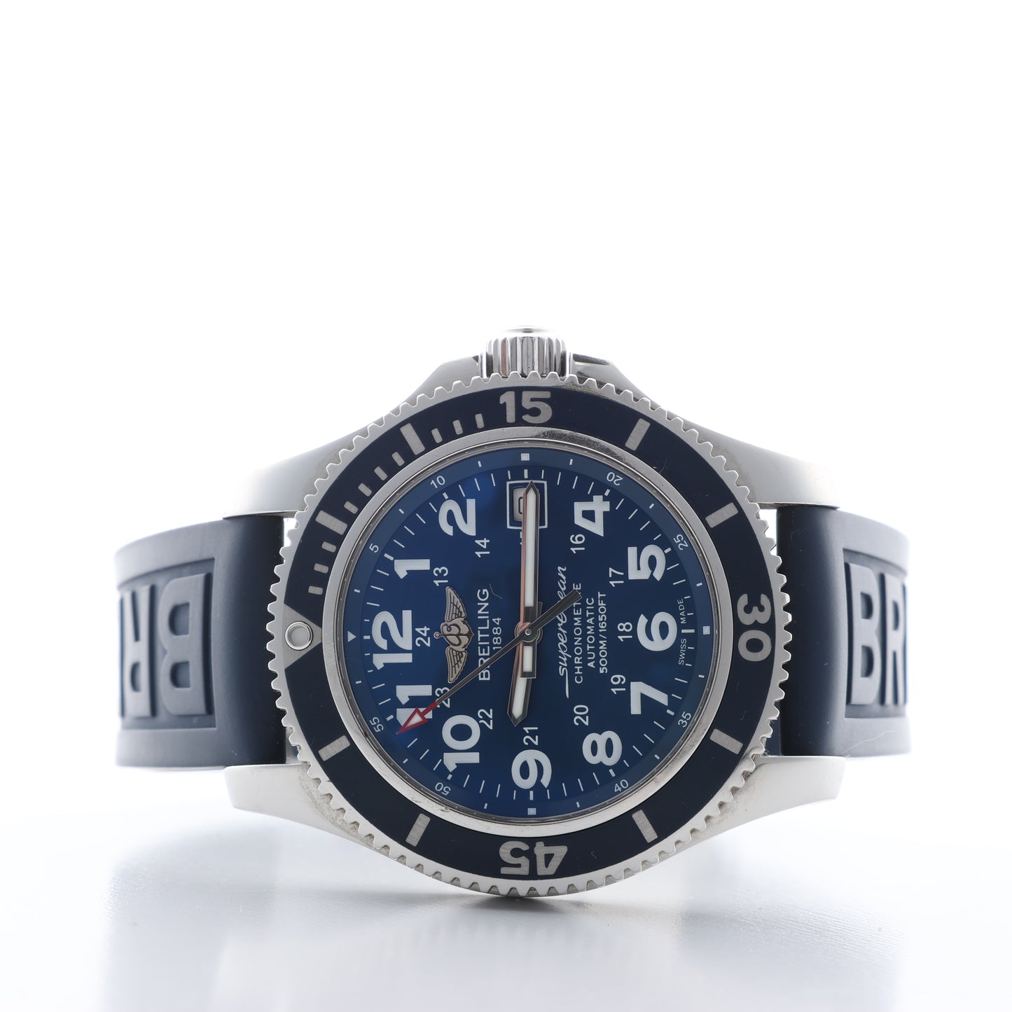Breitling Superocean A17365 7017204 SS & Rubber AT Blue-Face Watch