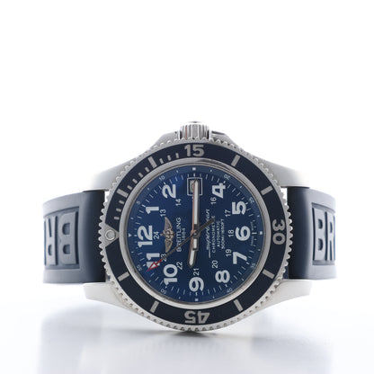 Breitling Superocean A17365 7017204 SS & Rubber AT Blue-Face Watch