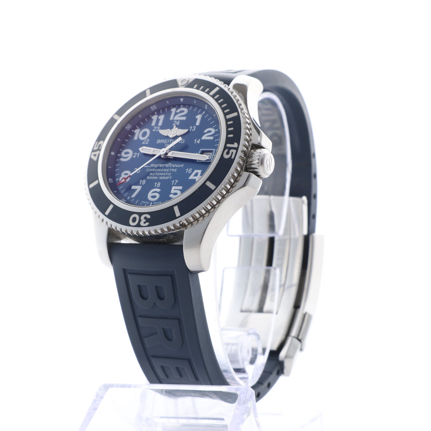 Breitling Superocean A17365 7017204 SS & Rubber AT Blue-Face Watch