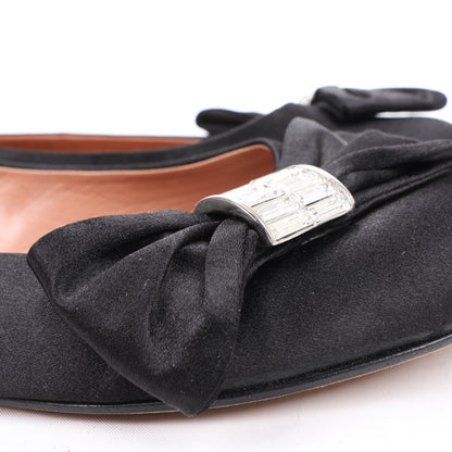 Giuseppe Zanotti Schwarze Ballerinas mit Schleife in Größe 37 EU