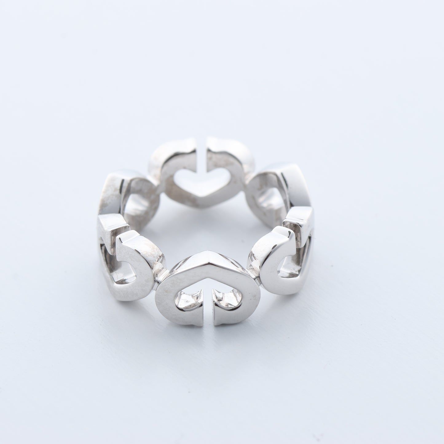 Cartier C Heart Diamond Ring 750(WG) 8.0g, Size 47 EU