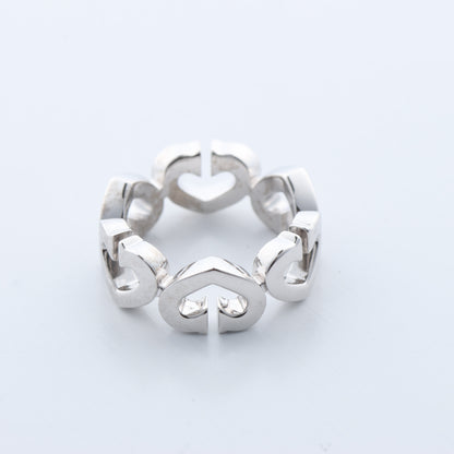 Cartier C Heart Diamond Ring 750(WG) 8.0g, Size 47 EU