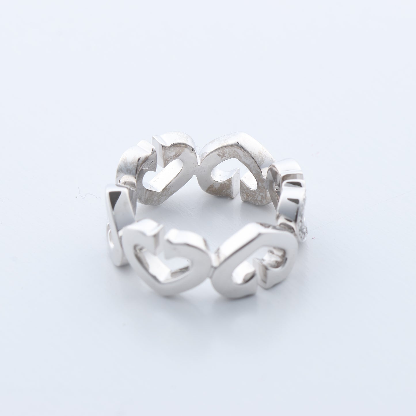 Cartier C Heart Diamond Ring 750(WG) 8.0g, Size 47 EU