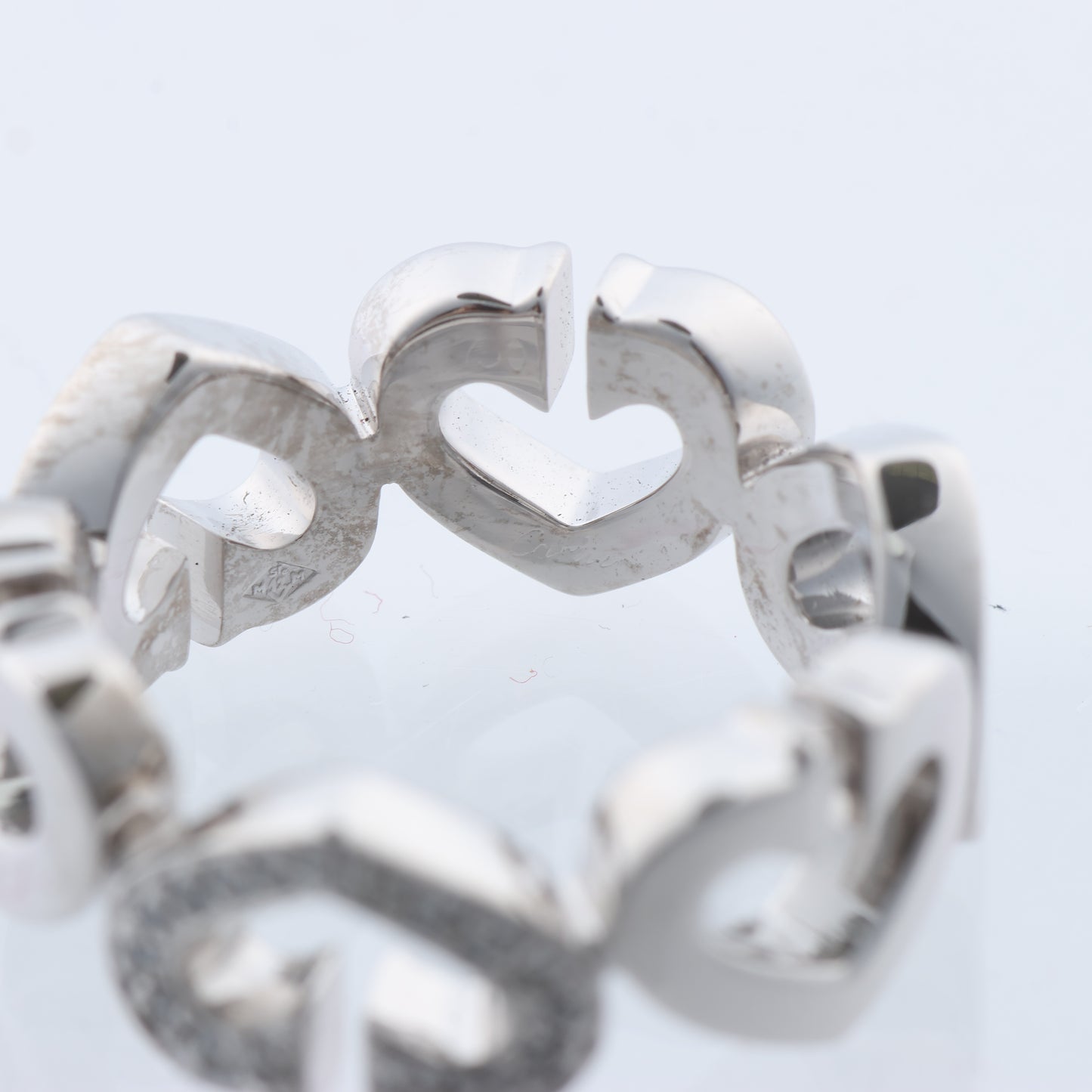 Cartier C Heart Diamond Ring 750(WG) 8.0g, Size 47 EU