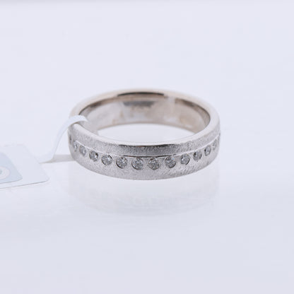 Non Signe / Unsigned 14K White Gold Ring with 30 Natural Diamonds
